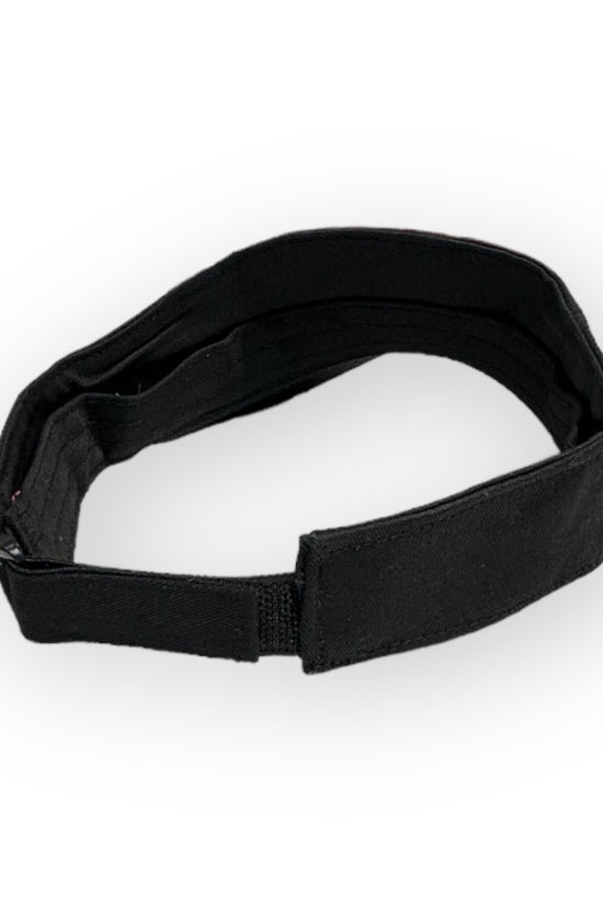 Junior Unisex Visor JHF23VL Black Sサイズ 低学年 ゴルフ バイザー ジュニア 白黒 帽子