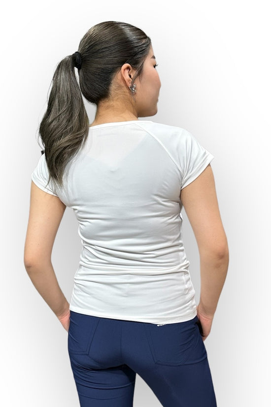 Ladies Inner Shirt インナー シャツ レディース 半袖 丸首 クルーネック 白 黒　ジュニアゴルフウェア