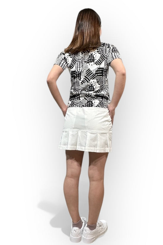 Ladies Smooth Mock Black Art ゴルフウェア レディース ガールズ モックネック 半袖 接触冷感 なめらか肌触り おしゃれ 春夏 Ssize 150cm