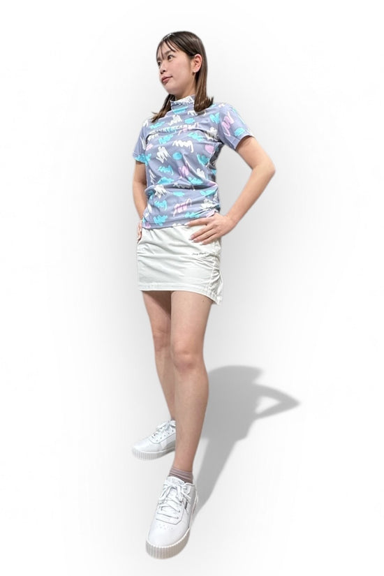 Ladies Smooth Mock Doodle ゴルフウェア レディース モックネック 半袖 夏 接触冷感 高い伸縮性 UVカット なめらか肌触り スムースシリーズ