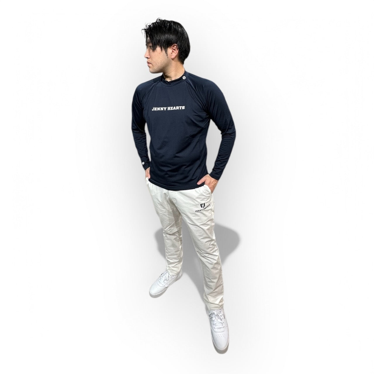 Mens Hybrid Mock Neck モックネック アウター インナー兼用 吸水速乾 UVカット 暖かい 柔らかい肌触り 伸縮性抜群 メンズゴルフウェア 春
