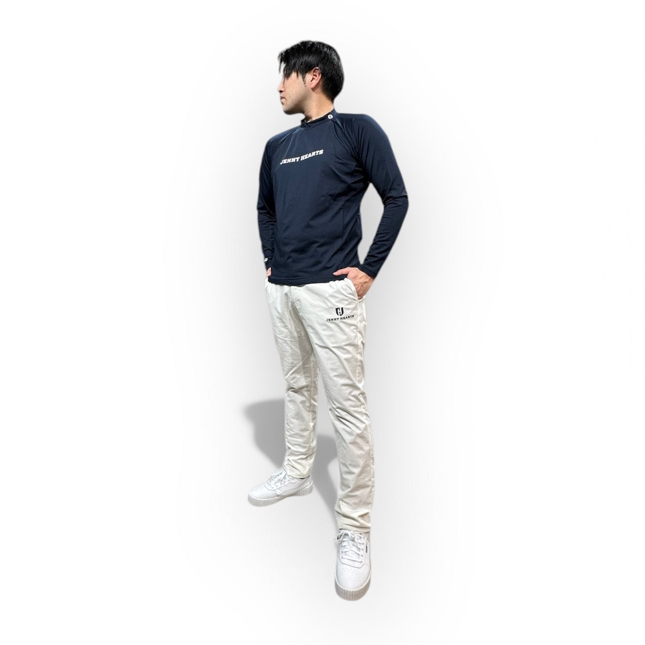 Mens Hybrid Mock Neck モックネック アウター インナー兼用 吸水速乾 UVカット 暖かい 柔らかい肌触り 伸縮性抜群 メンズゴルフウェア 春
