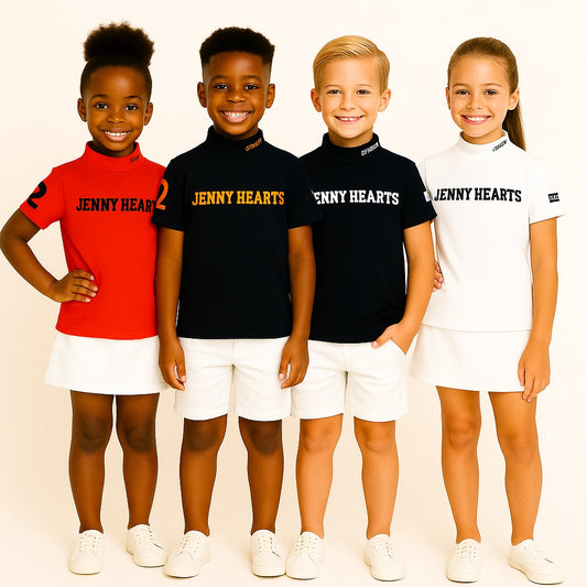 ＼おすすめ／Junior Unisex Dry Mock ジュニアゴルフウェア ドライ モックネック ユニセックス 男の子 女の子 おしゃれ 人気商品 日本製