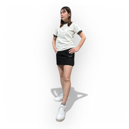 ＼新発売／Ladies Grosgrain Mock Neck レディースゴルフウェア グログラン モックネック 半袖 ストレッチ 肌触りなめらか 速乾 UVカット 透け防止 シンプル おしゃれ 高品質 高機能 おすすめ プレゼント 日本製