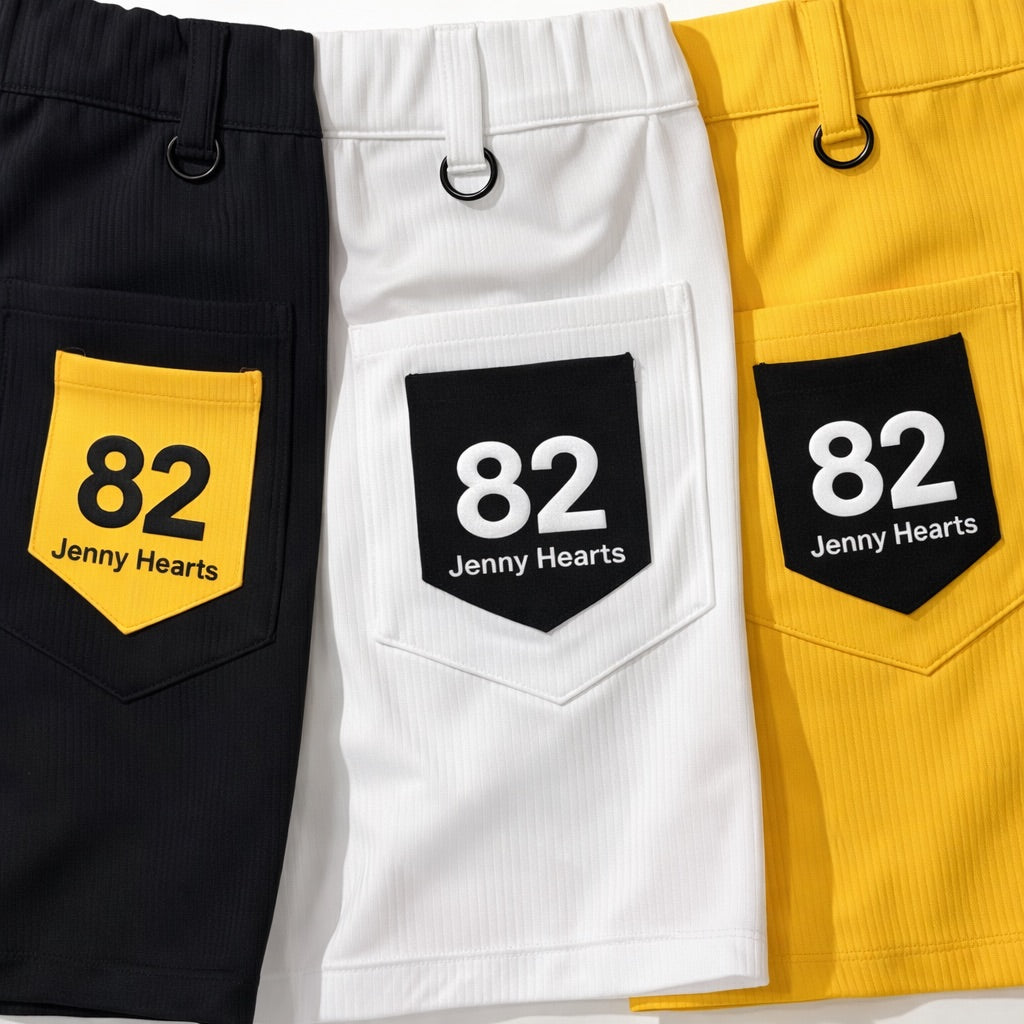 Ladies Silky Stripe Stretch Short Pants J82