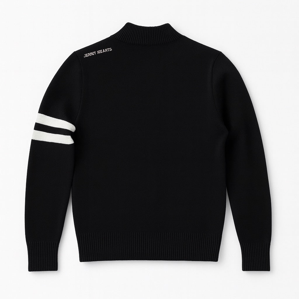 ＼11月22日予約開始／High-Gauge Mock Sweater ゴルフウェア メンズ セーター ブラック 秋冬 保温 防寒 ハイゲージ 仕様 上品 エレガント JH25-SW010