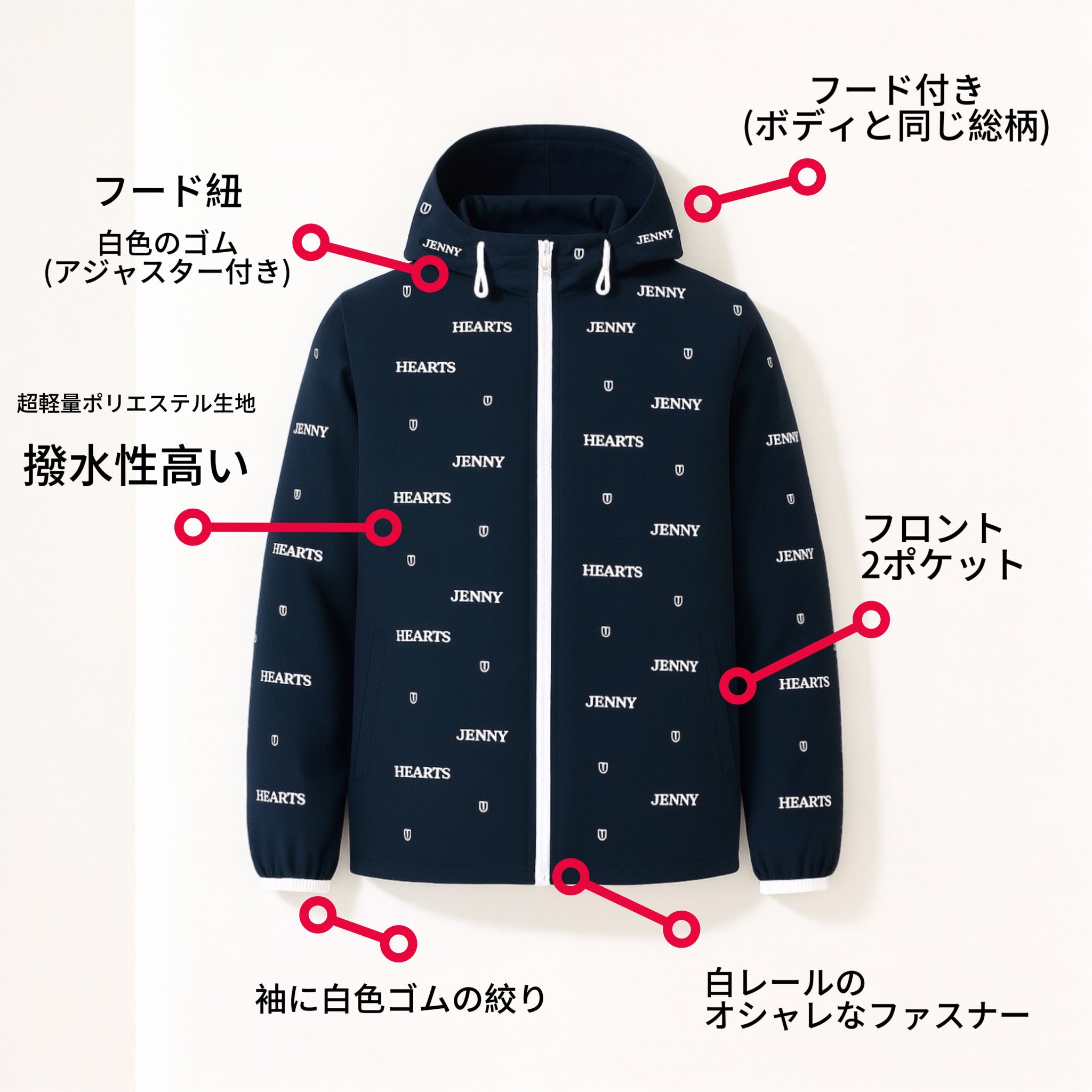 Mens Logotipo Blouson – Jenny Hearts 公式