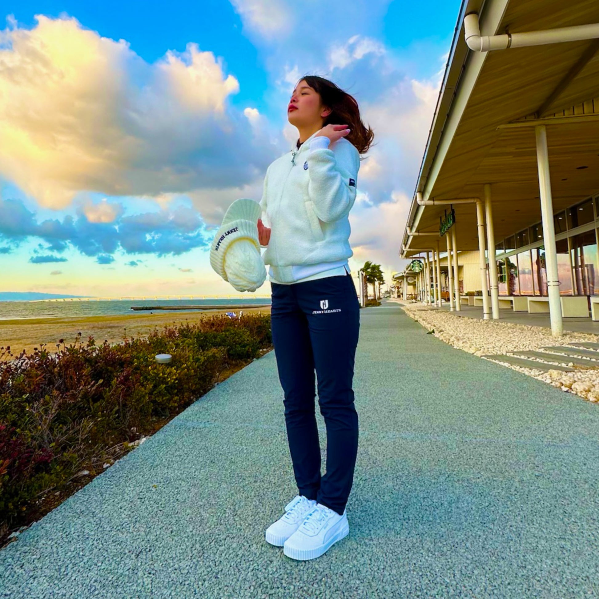Ladies Boa Blouson ゴルフウェア レディース ボア ブルゾン フード オシャレ ゴルフ女子 人気商品