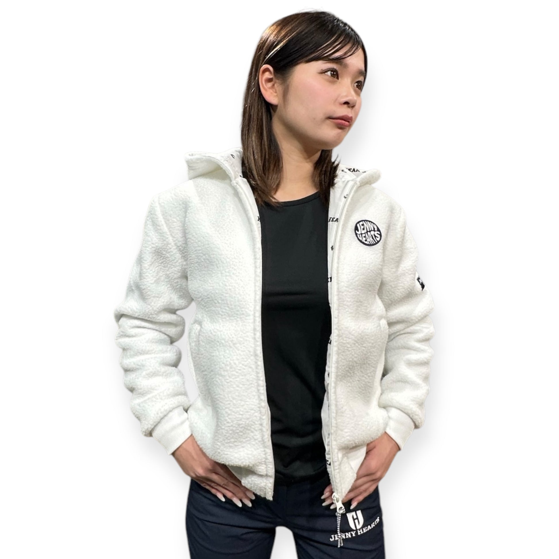 Ladies Boa Blouson ゴルフウェア レディース ボア ブルゾン フード オシャレ ゴルフ女子 人気商品