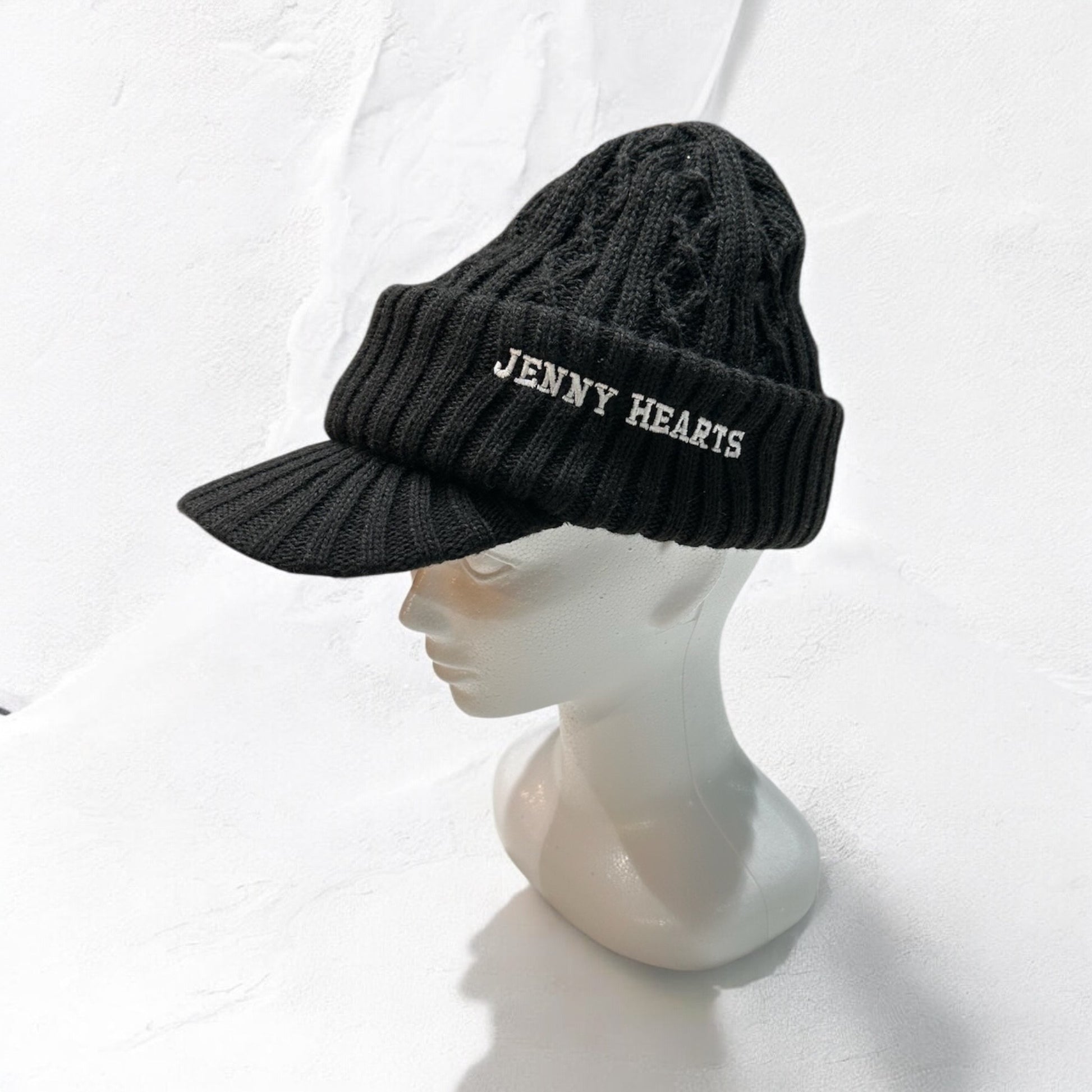 ＼予約販売／Unisex Knit Cap ツバ付きニットキャップ 男女兼用 57.5cm ゴルフウェア 二重構造 暖かい 帽子 おしゃれ 2025年秋冬