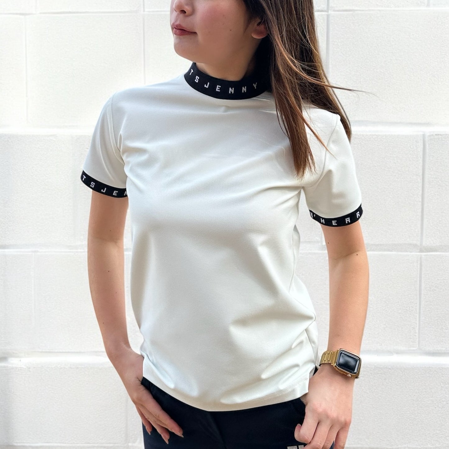 ＼新発売／Ladies Grosgrain Mock Neck レディースゴルフウェア グログラン モックネック 半袖 ストレッチ 肌触りなめらか 速乾 UVカット 透け防止 シンプル おしゃれ 高品質 高機能 おすすめ プレゼント 日本製