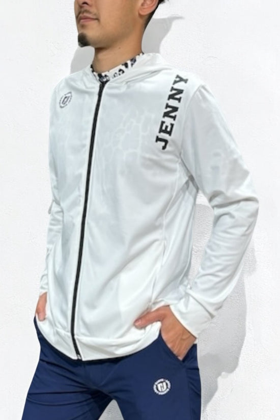 Mens Smooth Hoodie メンズ ゴルフウェア ブルゾン パーカー 接触冷感 なめらか肌触り ハイストレッチ UVカット おしゃれ フード付き 春夏秋