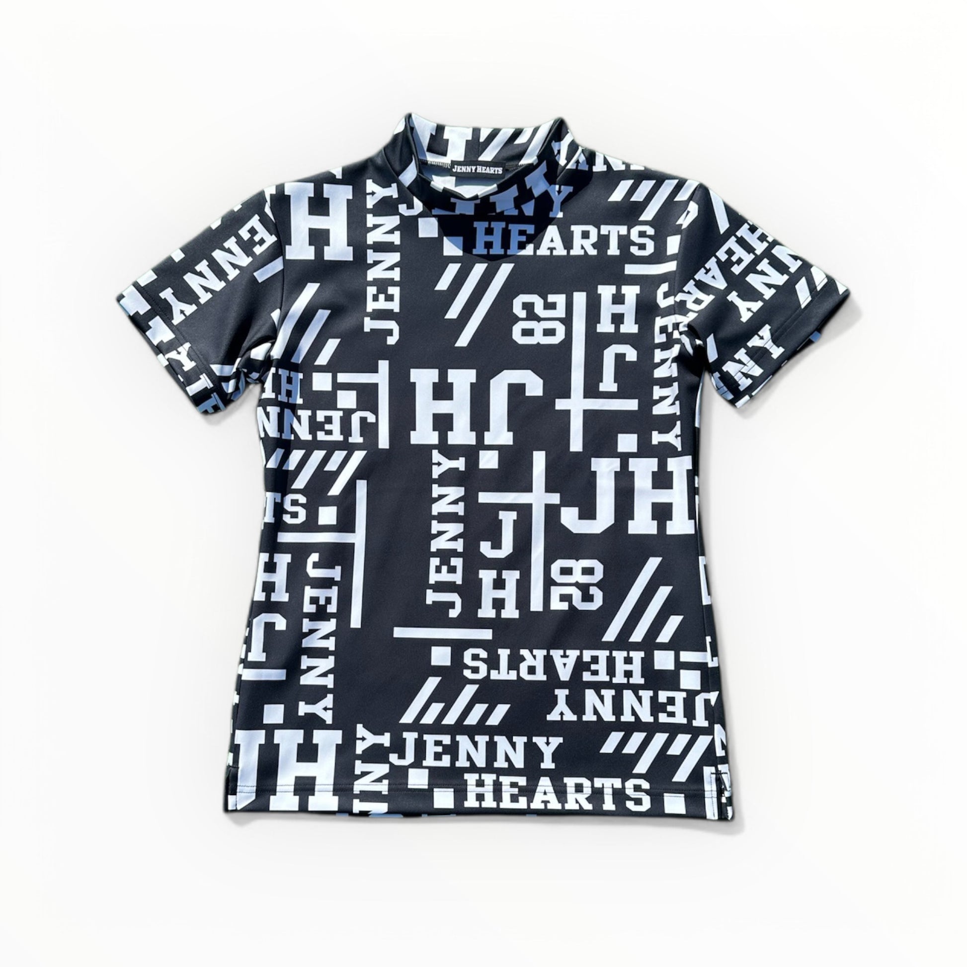 Ladies Mock Neck Logotipo レディースゴルフウェア 夏 モックネック 半袖 ストレッチ 速乾 肌触りなめらか UVカット おしゃれ 可愛い