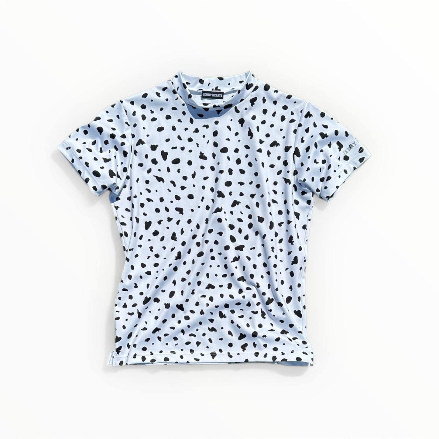 ＼新発売／Mens Animal Mock Neck Leopard メンズゴルフウェア アニマル モックネック レオパード 豹柄 半袖 春夏 肌触り柔らか 速乾 メンズ ホワイト アニマル柄 おしゃれ おすすめ プレゼント