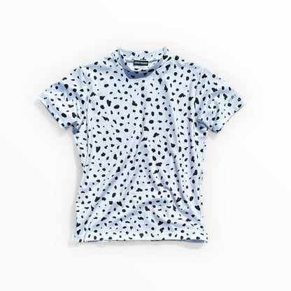 ＼新発売／Mens Animal Mock Neck Leopard メンズゴルフウェア アニマル モックネック レオパード 豹柄 半袖 春夏 肌触り柔らか 速乾 メンズ ホワイト アニマル柄 おしゃれ おすすめ プレゼント