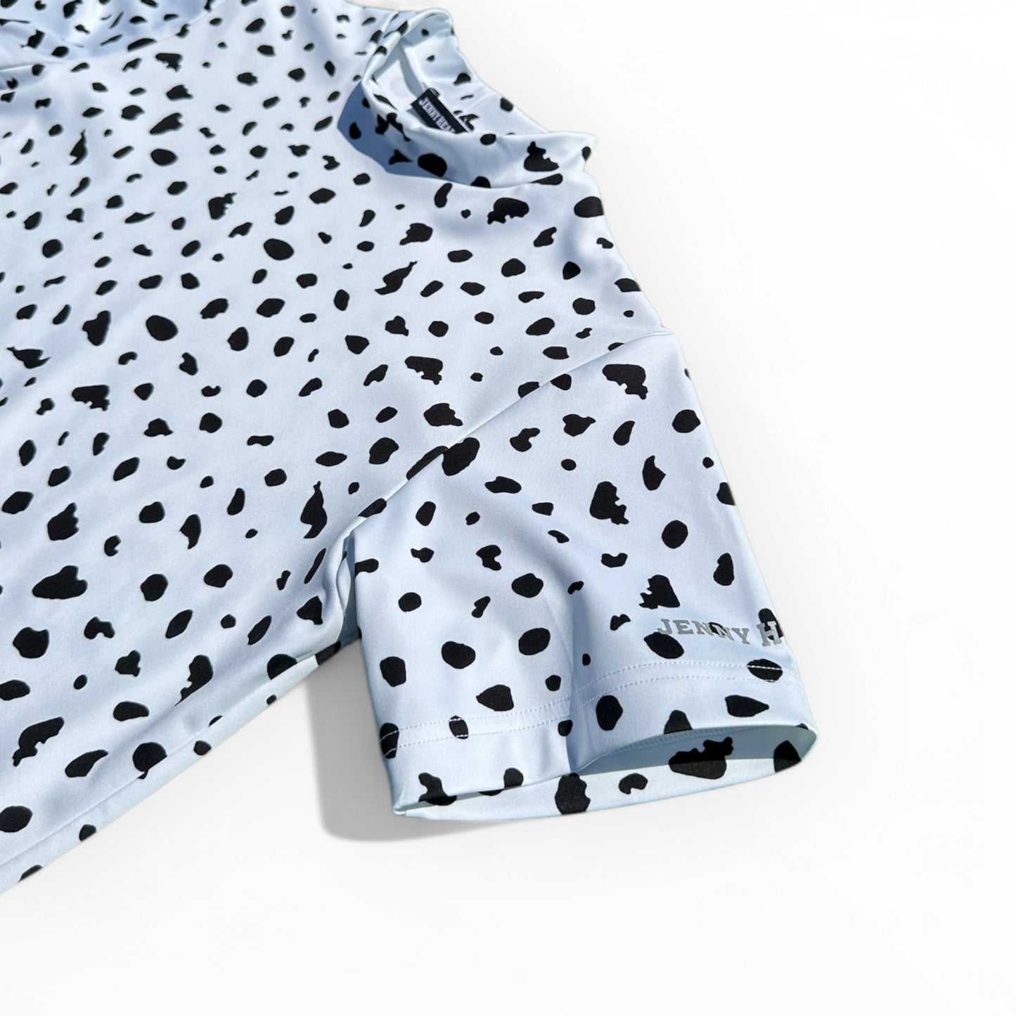 ＼新発売／Mens Animal Mock Neck Leopard メンズゴルフウェア アニマル モックネック レオパード 豹柄 半袖 春夏 肌触り柔らか 速乾 メンズ ホワイト アニマル柄 おしゃれ おすすめ プレゼント