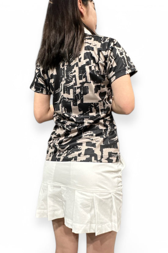 Ladies Polo Shirt Black ゴルフウェア レディース 夏 ポロシャツ 半袖 ブラック UVカット 伸縮性 速乾