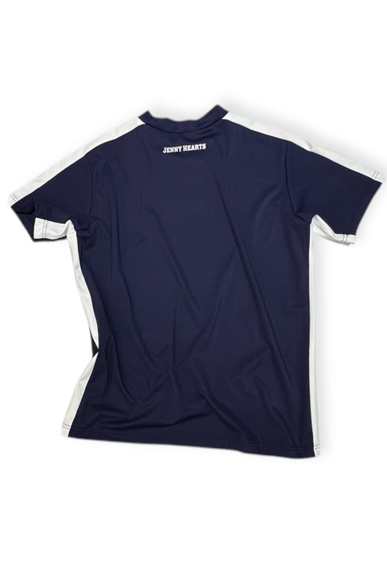 Mens Mock Neck Spandex 究極のなめらかさゴルフウェア メンズ 夏 モックネック 半袖 軽量 ネイビー ツートンカラー UVカット 速乾 伸縮性抜群 おしゃれ