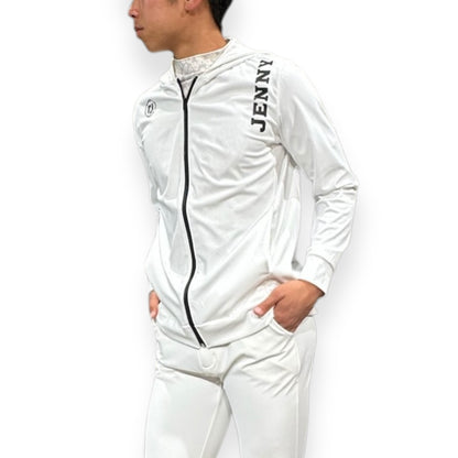 Mens Smooth Hoodie メンズゴルフウェア ブルゾン パーカー なめらか肌触りブルゾン フード付き 伸縮性 おしゃれ