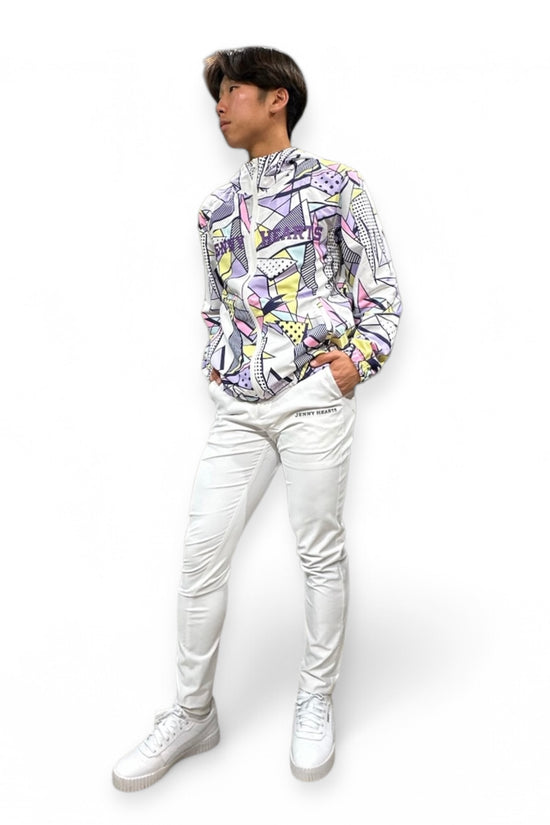 Mens Golf Blouson Pleasurable ゴルフウェア メンズ ブルゾン ダブルジップ ジャケット パーカー フード おしゃれ 春