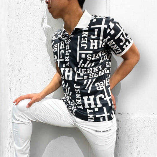 ＼新発売／Mens Polo Shirt Logotipo メンズゴルフウェア ポロシャツ 半袖 ストレッチ 速乾 通気性 肌触りなめらか UVカット おしゃれ 可愛い 春夏