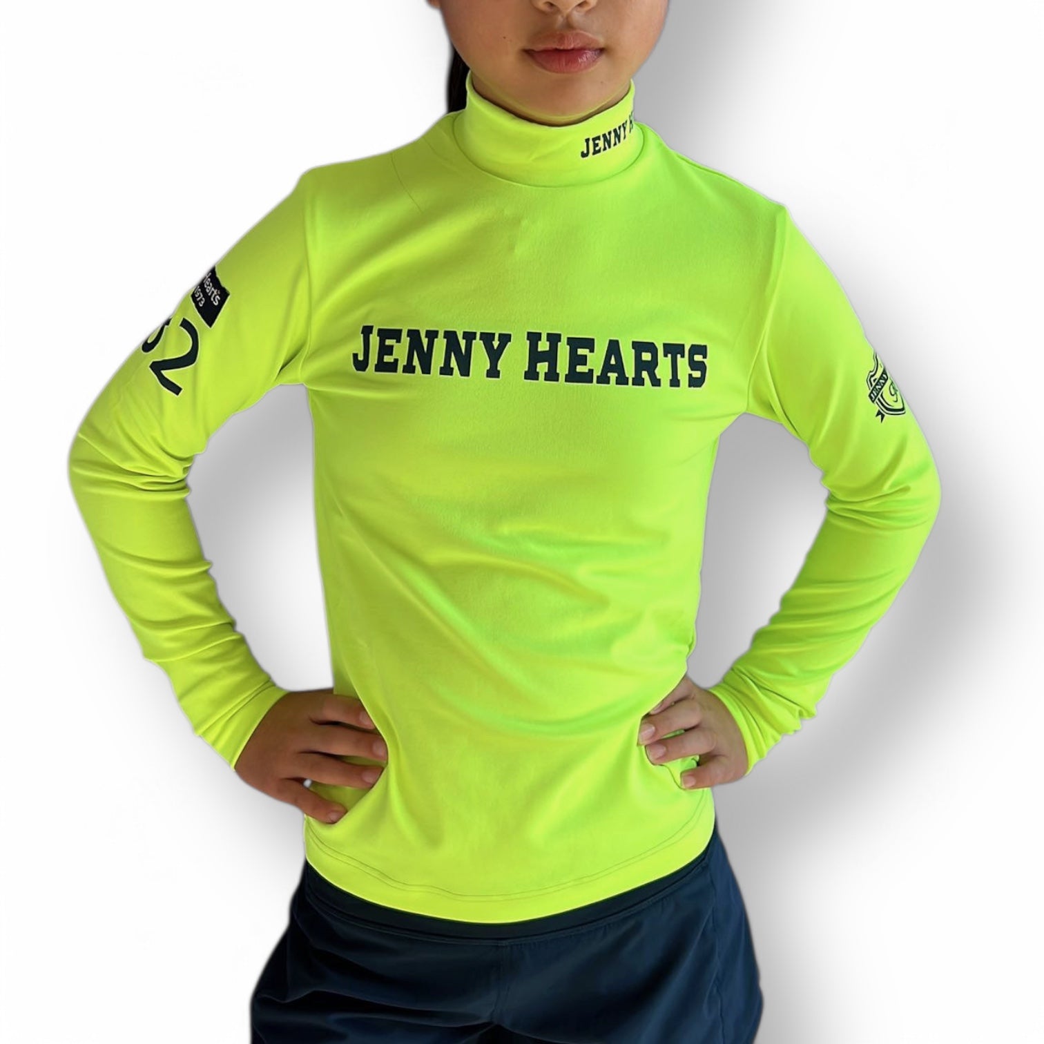 Junior Unisex Mockジュニア 長袖モックネック 春夏 接触冷感 速乾 UVカット 伸縮性良 ユニセックス 男の子 女の子 ジュニアゴルフウェア  130cm 140cm 150cm 日本製