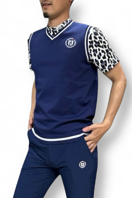 Mens Stylish Vest  メンズゴルフベスト 軽量 速乾 UVカット ストレッチ ニット 春夏 ゴルフウェア メンズ