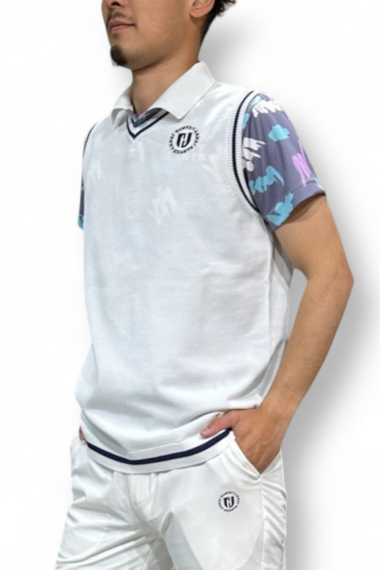 Mens Stylish Vest  メンズゴルフベスト 軽量 速乾 UVカット ストレッチ ニット 春夏 ゴルフウェア メンズ