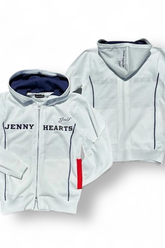 Ladies Light Weight Knit Hoodie レディース ゴルフブルゾン パーカー ダブルジップ 軽量 伸縮性 速乾性 フード 丸洗い イージーケア ポリエステル ニット
