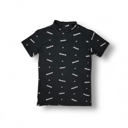 Ladies Smooth Mock Brand Logo ゴルフウェア レディース モックネック 半袖 接触冷感 なめらか肌触り UVカット 伸縮性高い おしゃれ 春夏
