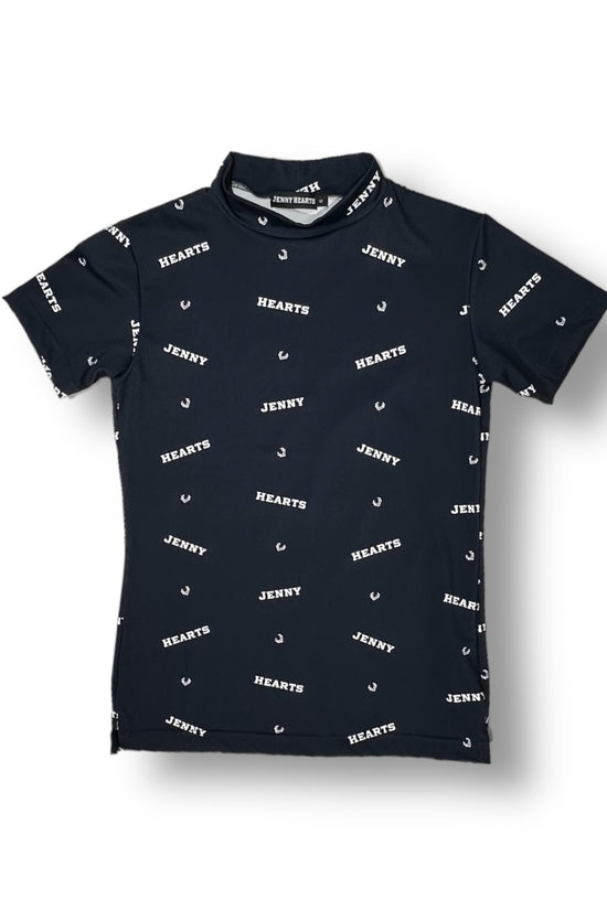 Mens Smooth Mock Brand Logo  メンズゴルフウェア モックネック 半袖 接触冷感 伸縮性高い なめらか肌触り 速乾 UVカット