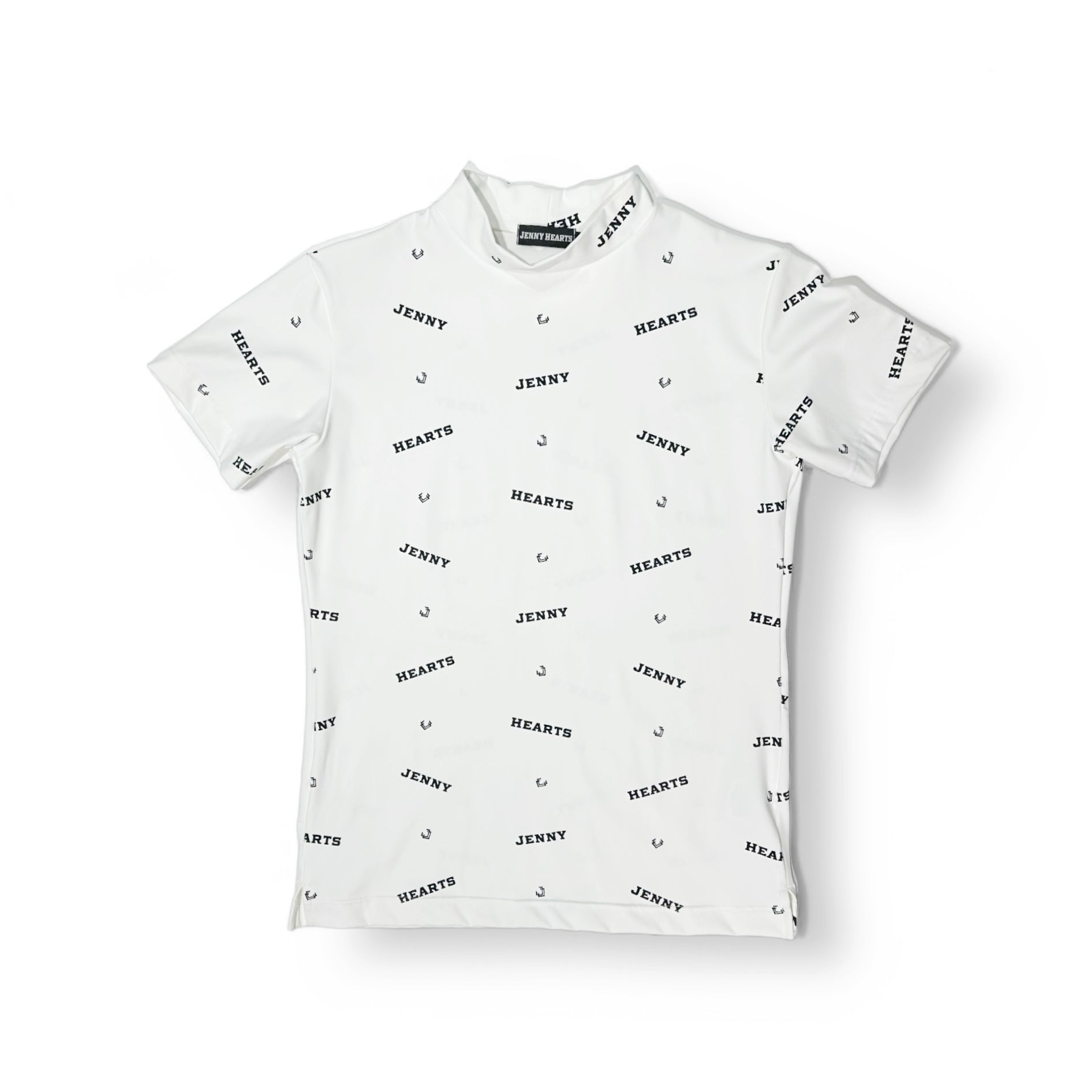 Mens Smooth Mock Brand Logo  メンズゴルフウェア モックネック 半袖 接触冷感 伸縮性高い なめらか肌触り 速乾 UVカット
