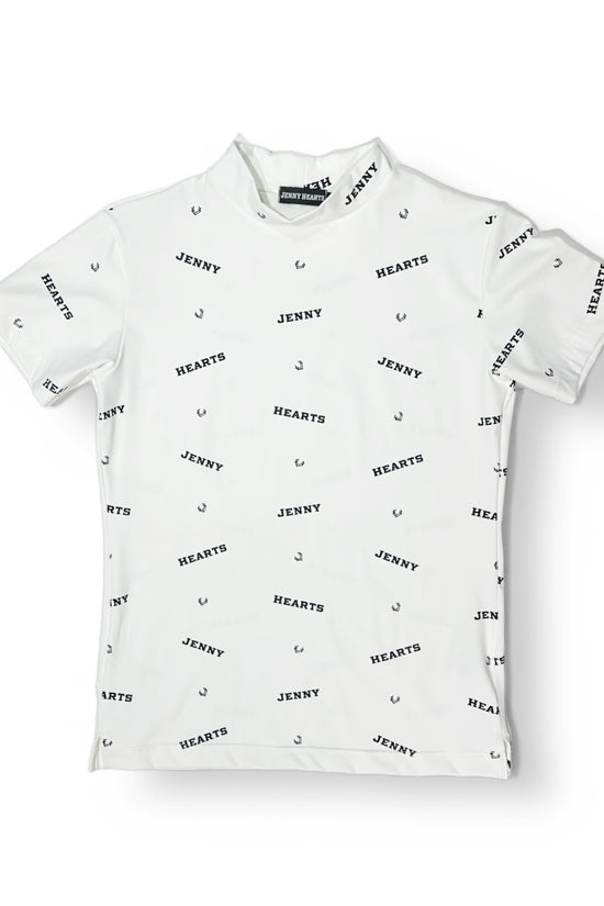 Ladies Smooth Mock Brand Logo ゴルフウェア レディース モックネック 半袖 接触冷感 なめらか肌触り UVカット 伸縮性高い おしゃれ 春夏