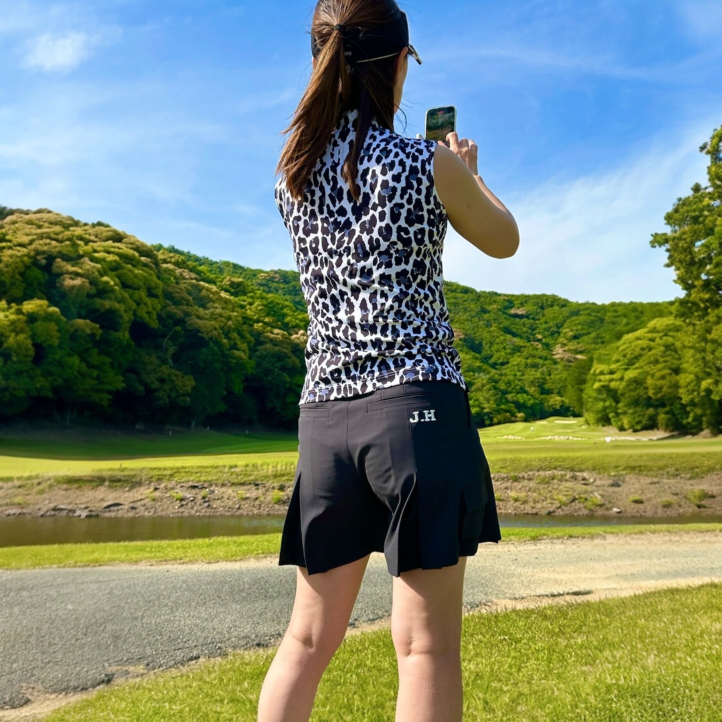 ＼６月21日発送／Ladies Short Culotte 2Way Stretchレディース ゴルフウェア ショート キュロット パンツ スカート 伸縮性 UVカット 透け防止 春夏 数量限定