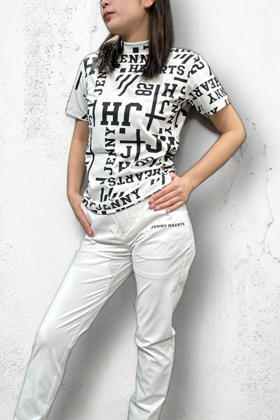 Ladies Mock Neck Logotipo レディースゴルフウェア 夏 モックネック 半袖 ストレッチ 速乾 肌触りなめらか UVカット おしゃれ 可愛い