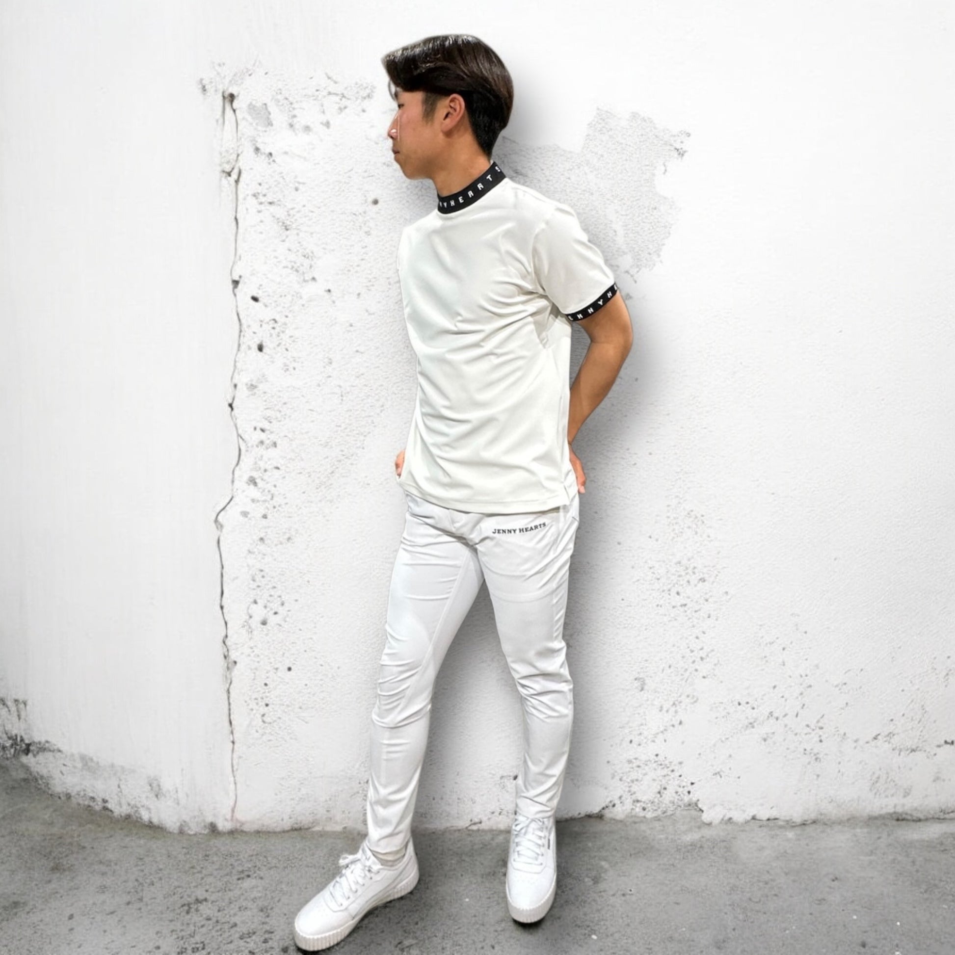 ＼新発売／Mens Grosgrain Mock Neck メンズゴルフウェア 夏 半袖 モックネック グログラン ストレッチ 肌触りなめらか 速乾 UVカット 透け防止 シンプル おしゃれ 高品質 高機能 おすすめ プレゼント 日本製