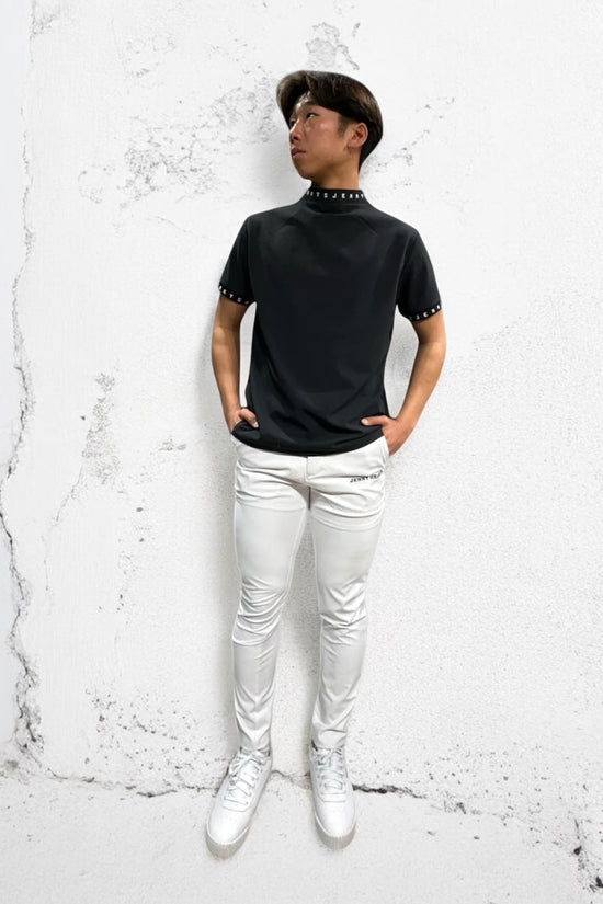 ＼新発売／Mens Grosgrain Mock Neck メンズゴルフウェア 夏 半袖 モックネック グログラン ストレッチ 肌触りなめらか 速乾 UVカット 透け防止 シンプル おしゃれ 高品質 高機能 おすすめ プレゼント 日本製