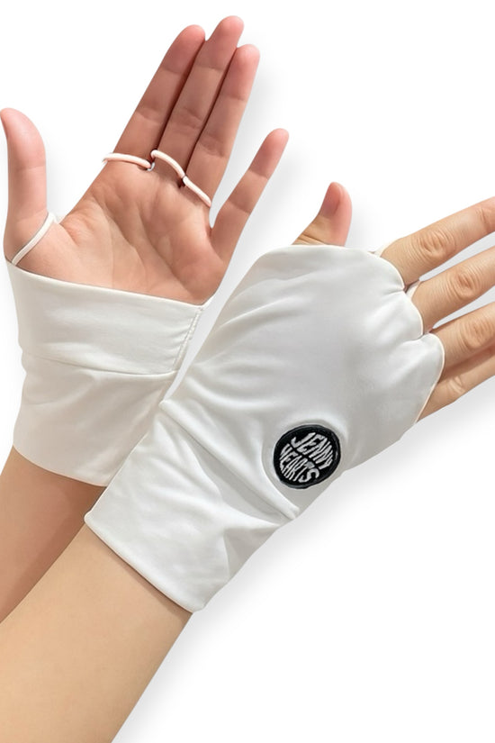 Ladies Golf UV Protector ゴルフグローブ 手袋 クール 通気性 ハーフフィンガーグローブ プロテクター 紫外線対策 UVカット 手の甲日焼け止め