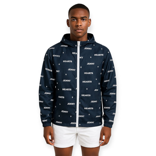 Mens Logotipo Blouson ゴルフウェア メンズ ブルゾン ジャンパー フード付き 軽量 極薄生地 裏メッシュ 撥水 UVカット 春夏秋 オールシーズン