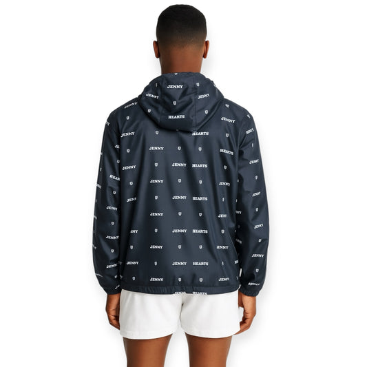 Mens Logotipo Blouson ゴルフウェア メンズ ブルゾン ジャンパー フード付き 軽量 極薄生地 裏メッシュ 撥水 UVカット 春夏秋 オールシーズン