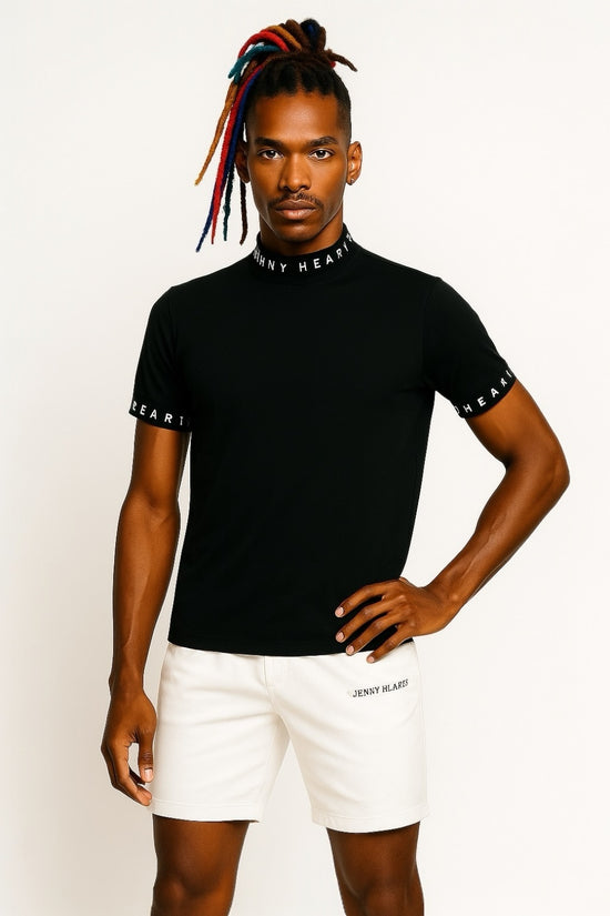 ＼新発売／Mens Grosgrain Mock Neck メンズゴルフウェア 夏 半袖 モックネック グログラン ストレッチ 肌触りなめらか 速乾 UVカット 透け防止 シンプル おしゃれ 高品質 高機能 おすすめ プレゼント 日本製
