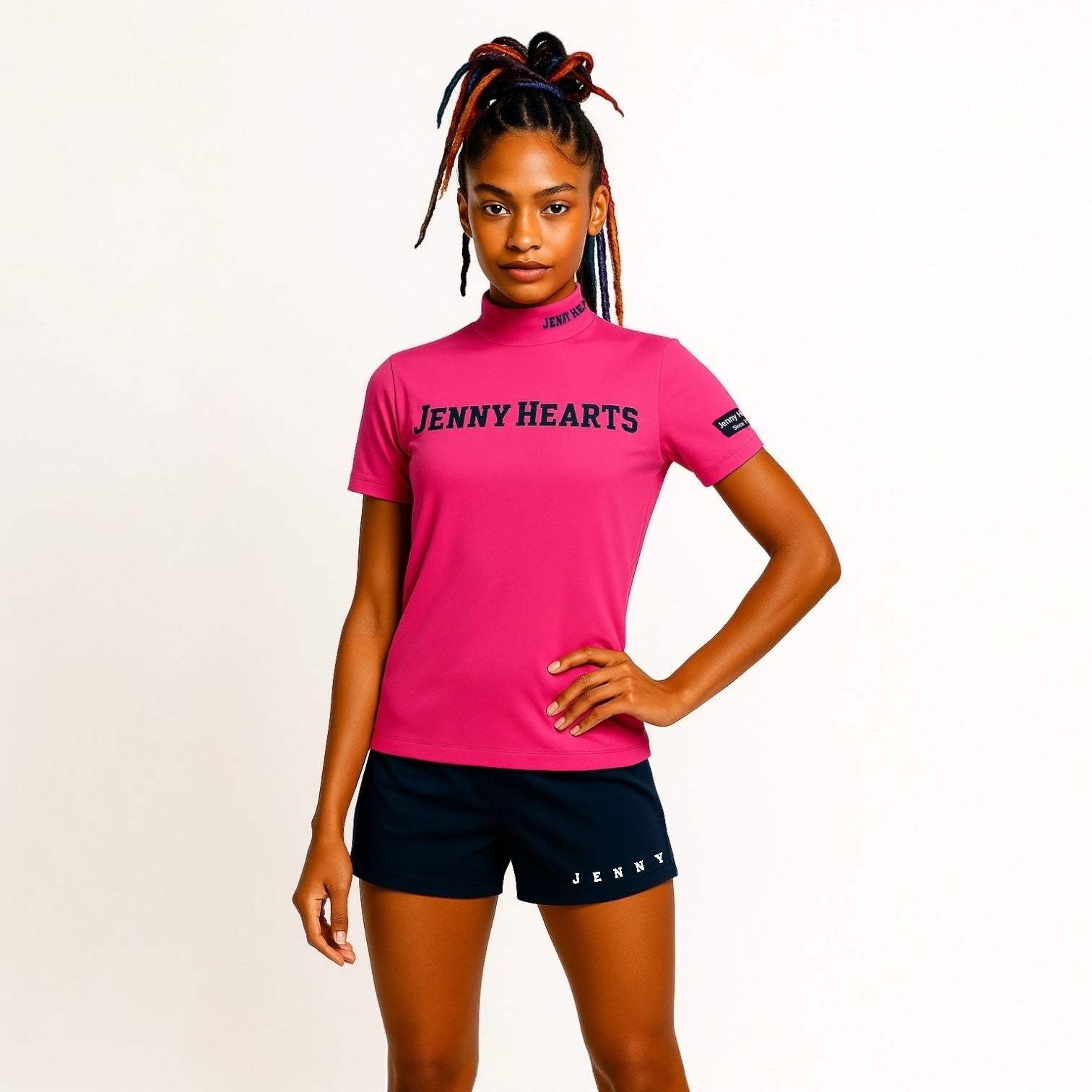 Ladies Twincot UV Mock Neck ゴルフウェア レディース ジュニア ガールズ モックネック ゴルフシャツ 消臭機能 伸縮性高い 春 夏
