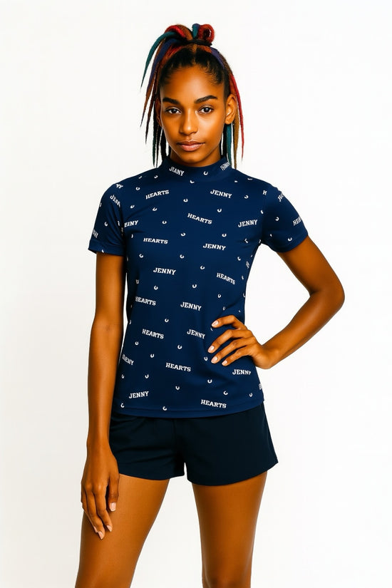 Ladies Smooth Mock Brand Logo ゴルフウェア レディース モックネック 半袖 接触冷感 なめらか肌触り UVカット 伸縮性高い おしゃれ 春夏