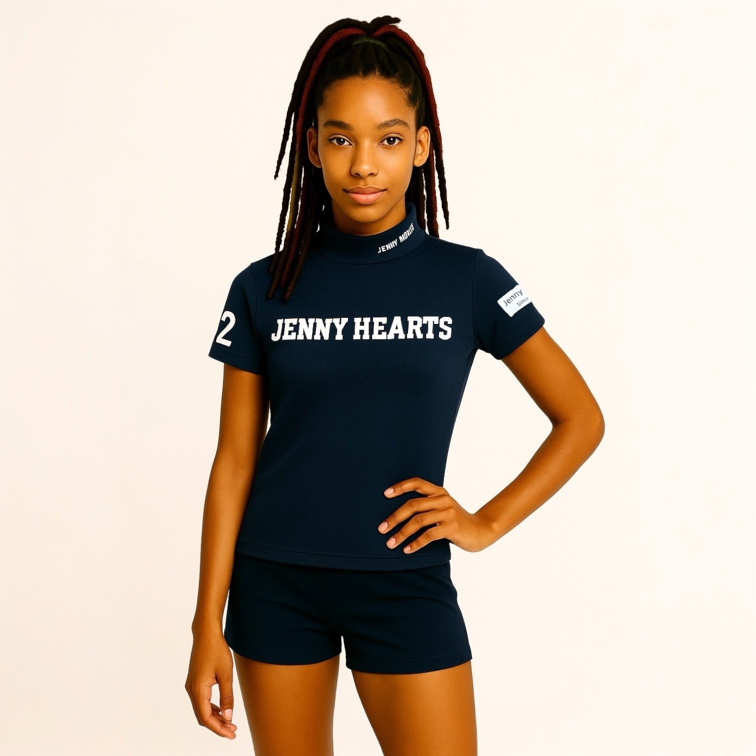 ＼おすすめ／Jnior Girls Waffle Mock ジュニア ゴルフウェア ガーズル モックネック ワッフル 綿タッチ 涼しい 透け防止 130cm 140cm 150cm 可愛い おすすめ