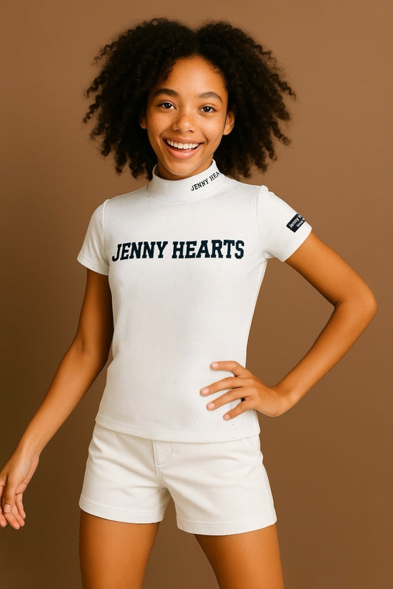 ＼おすすめ／Junior Girls Dry Mock Neck ドライタッチ 伸縮性良 ジュニアゴルフウェア ガールズ モックネック 130cm 140cm 150cm