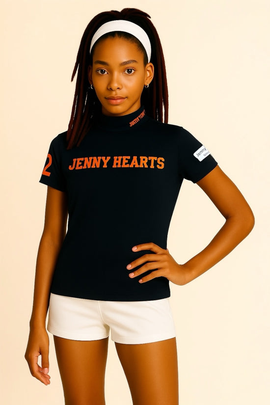 ＼おすすめ／Junior Girls Dry Mock Neck ドライタッチ 伸縮性良 ジュニアゴルフウェア ガールズ モックネック 130cm 140cm 150cm