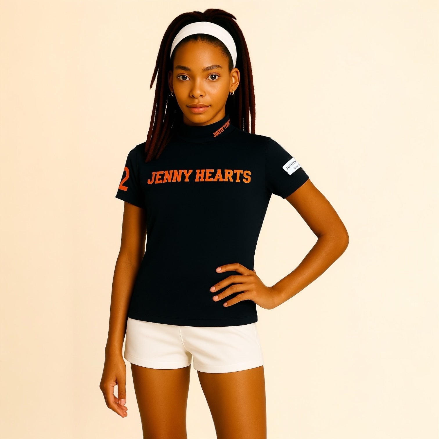 ＼おすすめ／Junior Girls Dry Mock Neck ドライタッチ 伸縮性良 ジュニアゴルフウェア ガールズ モックネック 130cm 140cm 150cm