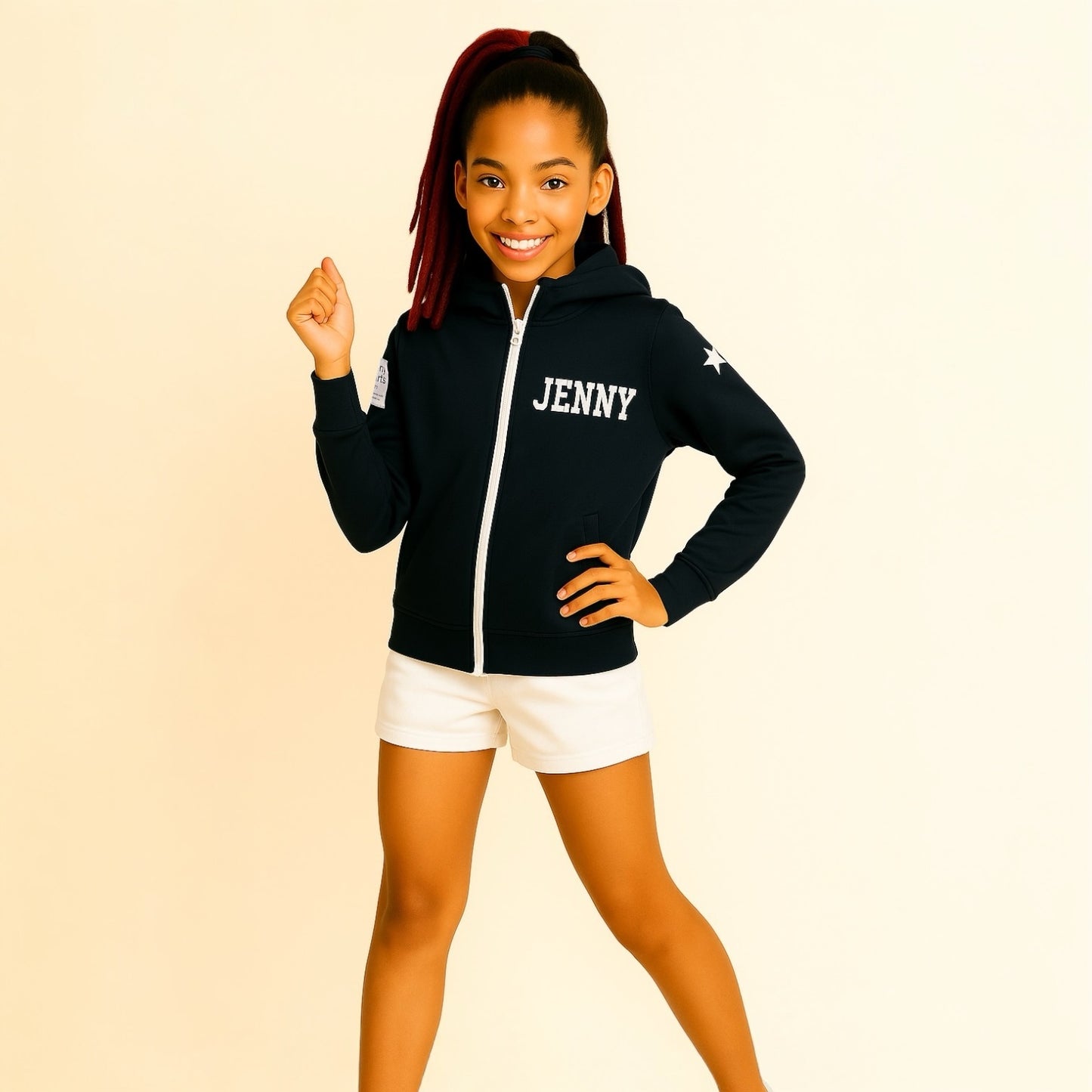 Junior Unisex ZipUp Jacket 薄手 ジュニアゴルフジャケット フード付き ジュニアゴルフウェア ボーイズ ガールズ ユニセックス 春 夏 秋 フード 男の子 女の子 キッズ 140cm 150cm おしゃれ 可愛い