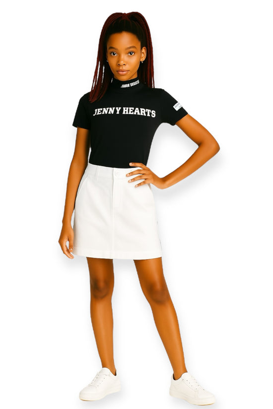Junior girls Multi Stretch Skirt 001 ゴルフ スカート ジュニアゴルフウェア マルチストレッチ 白 紺 春夏 130cm 150cm 155cm