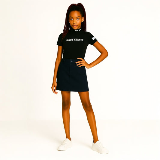 Junior girls Multi Stretch Skirt 001 ゴルフ スカート ジュニアゴルフウェア マルチストレッチ 白 紺 春夏 130cm 150cm 155cm